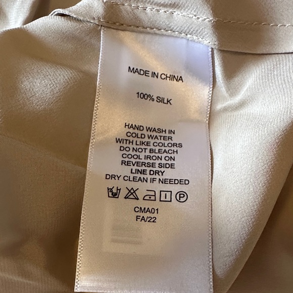 Quince Washable Silk Champagne Midi Skirt - XS - With Tags - Picture 3 of 6